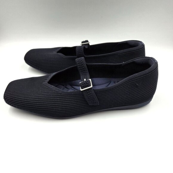 Vivaia Shoes Womens 42 /10.5 Navy Blue Margot Square Toe Mary Jane - Picture 1 of 10